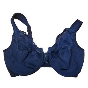 Glamorise WonderWire Front-Closure Bra Size 36DD Black 1245